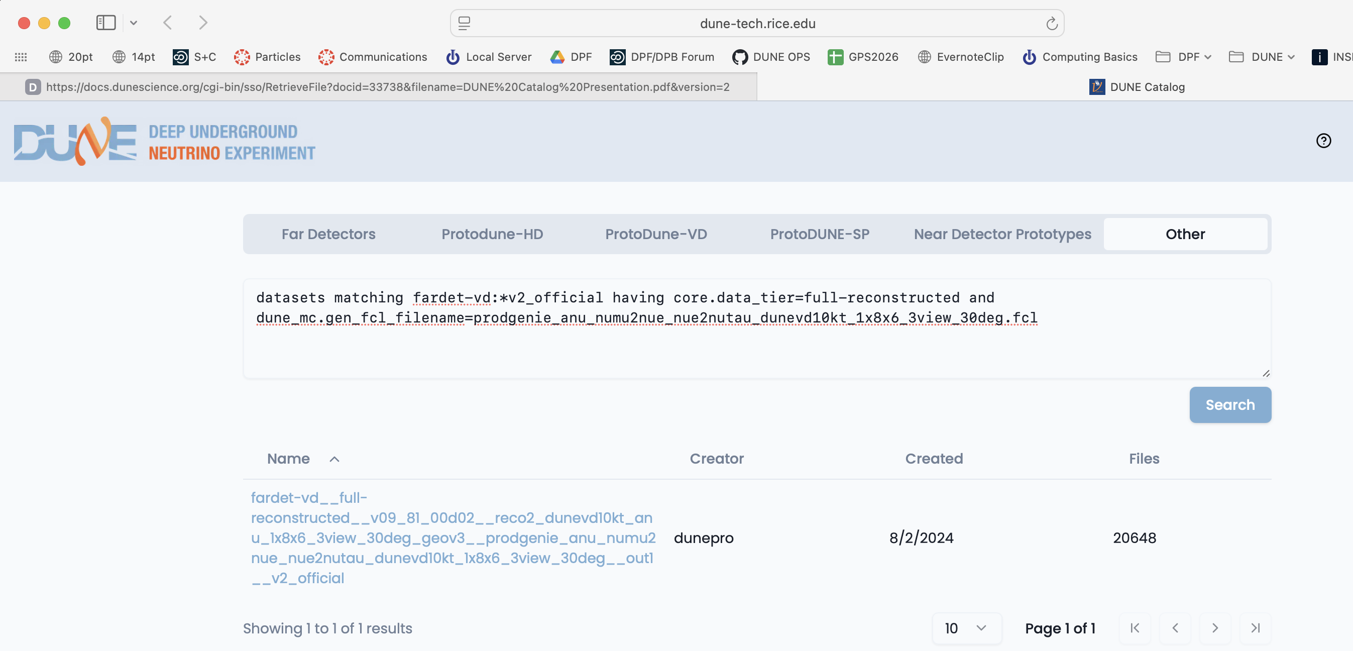 Full query search